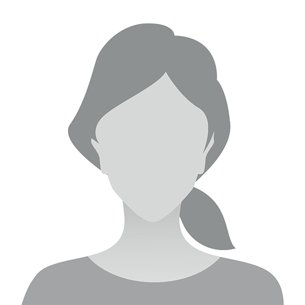 The image is a grayscale icon of a stylized female profile silhouette, commonly used to represent user profiles in digital interfaces.